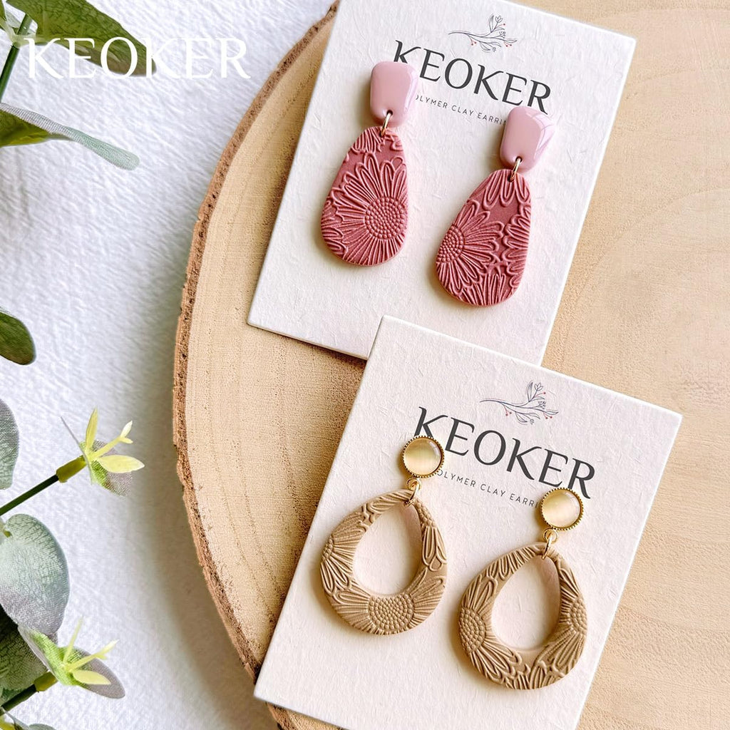 Ton-Texturmatte für die Herstellung von Ohrringen, Schmuck, Polymer-Ton-Ohrring-Werkzeuge (Blume A)