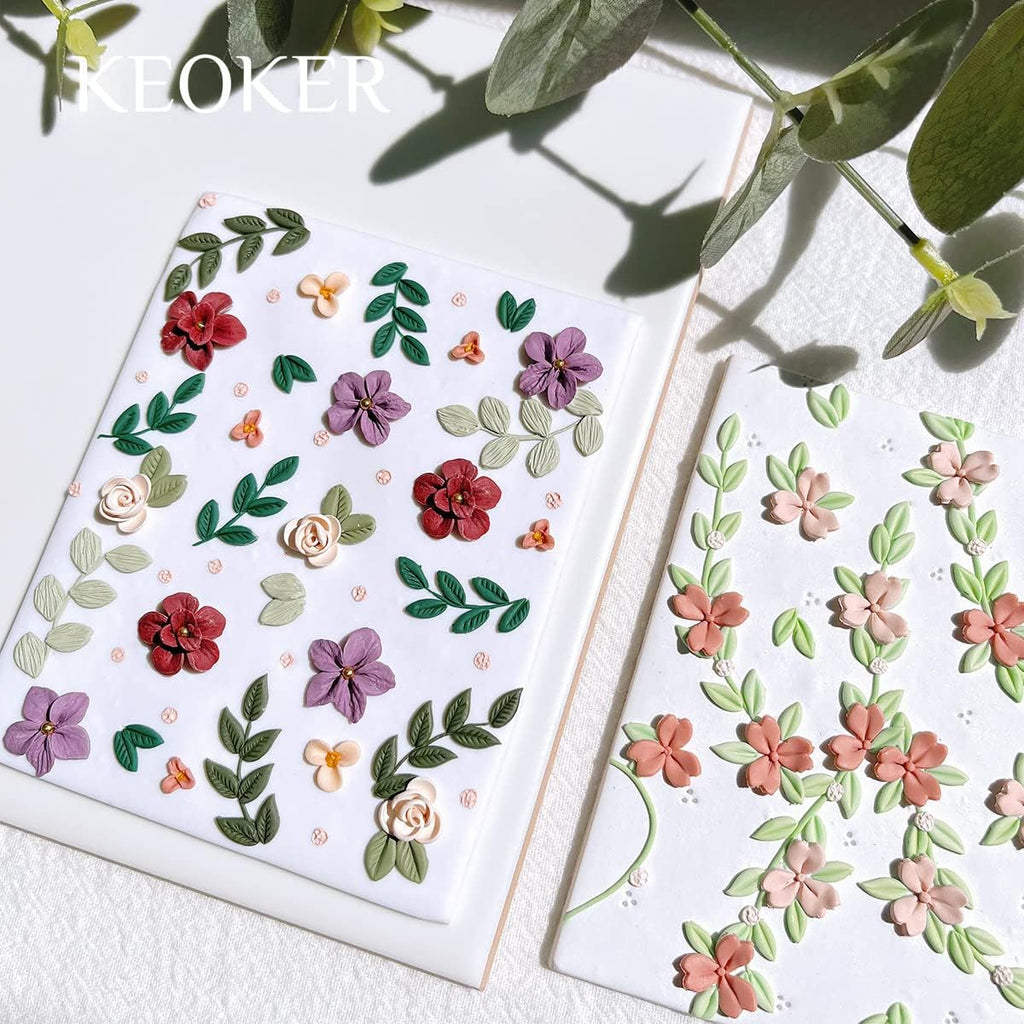 Mini-Ausstechformen aus Polymer-Ton – 15 Formen, Mini-Blumen-Polymer-Ton-Ausstechformen für Ohrringe, Blatt-Ton-Ohrring-Ausstecher-Set, Tonschneider für Polymer-Ton-Schmuck